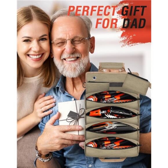 Tool Organizers - Small Tool Bag W/Detachable Pouches, Heavy Duty Tool Roll - Picture 2 of 8